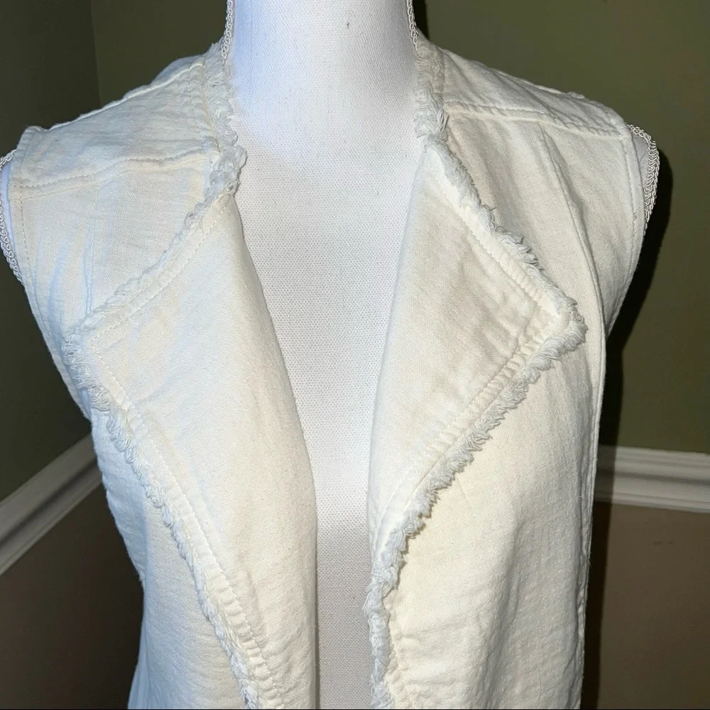 Anthropologie Elevenses frayed Luna open style vest - Picture 6 of 11